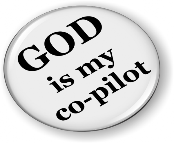 God Is My Co-Pilot 3D Domed Emblem